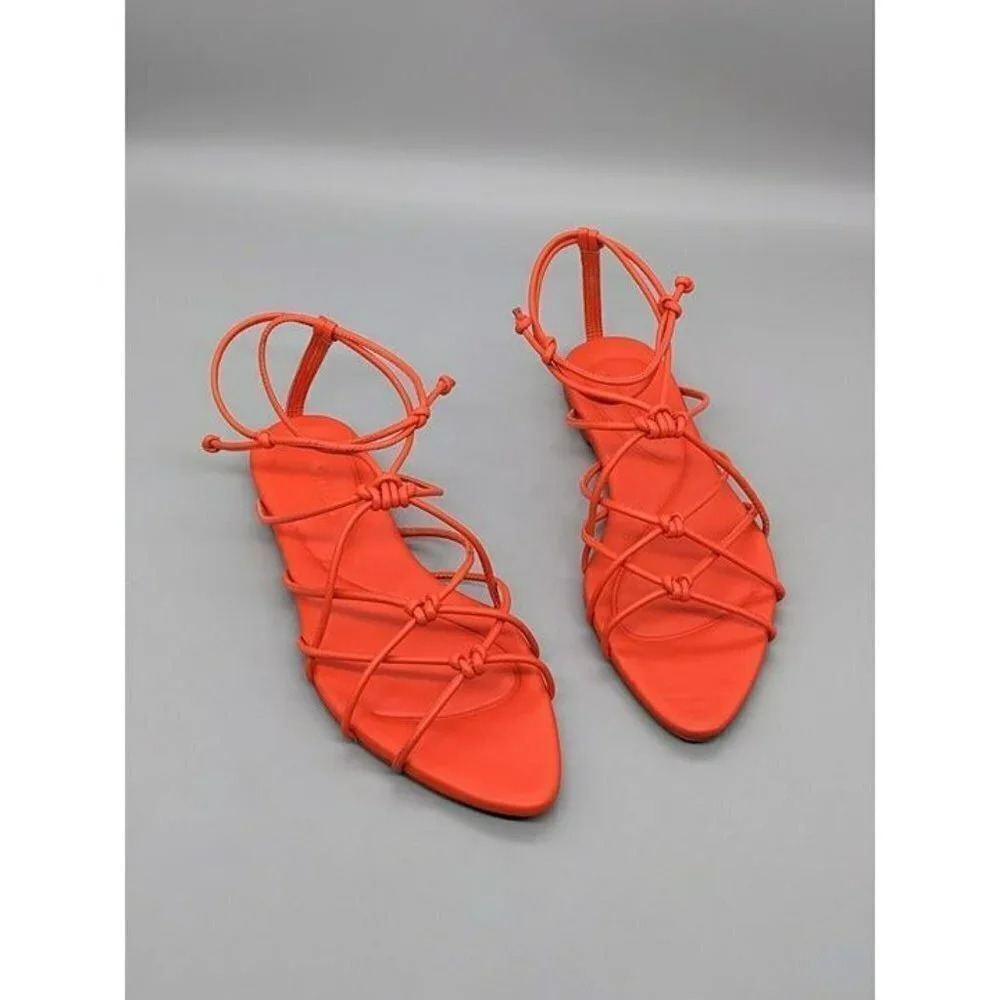 NIB Vince Kenna Women's Knotted Leather Gladiator Sandal Size 9.5 M (MSRP $280) - Picture 2 of 8